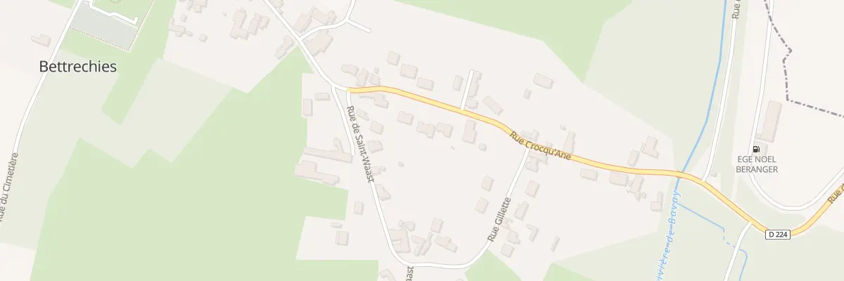 Plan du 1 Rue Crocqu Ane à Bettrechies