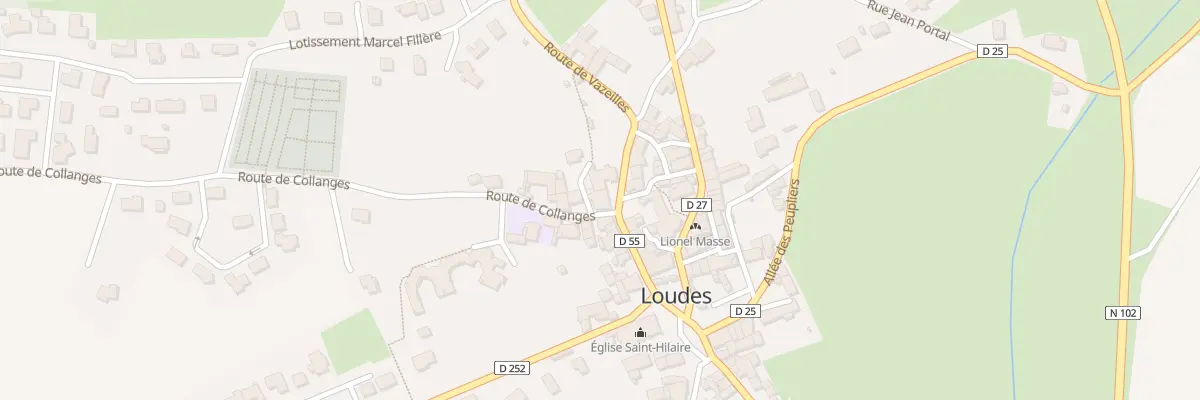 Plan du 2 Rte de Collanges à Loudes
