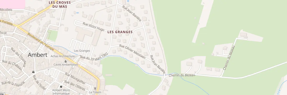 Plan du 10 Rue Jean Banière à Ambert