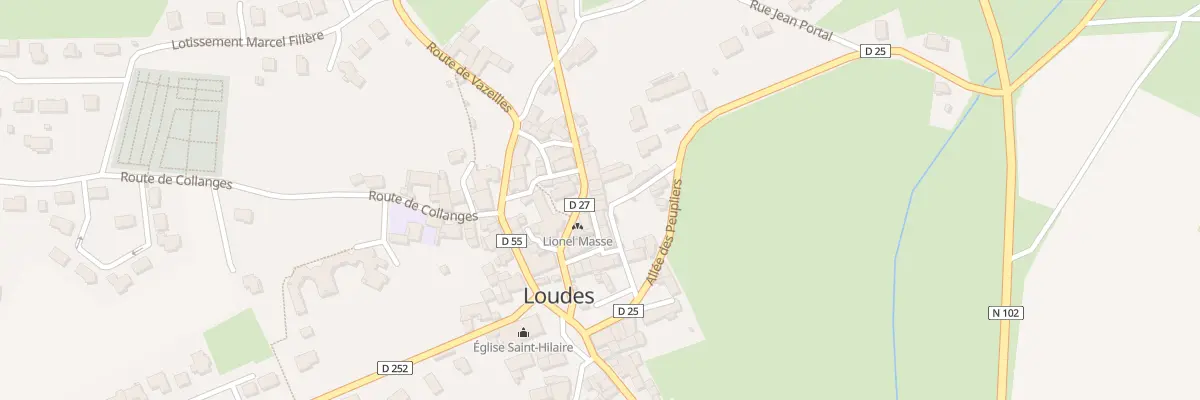 Plan du 9003 Pl de l’Hotel de Ville à Loudes