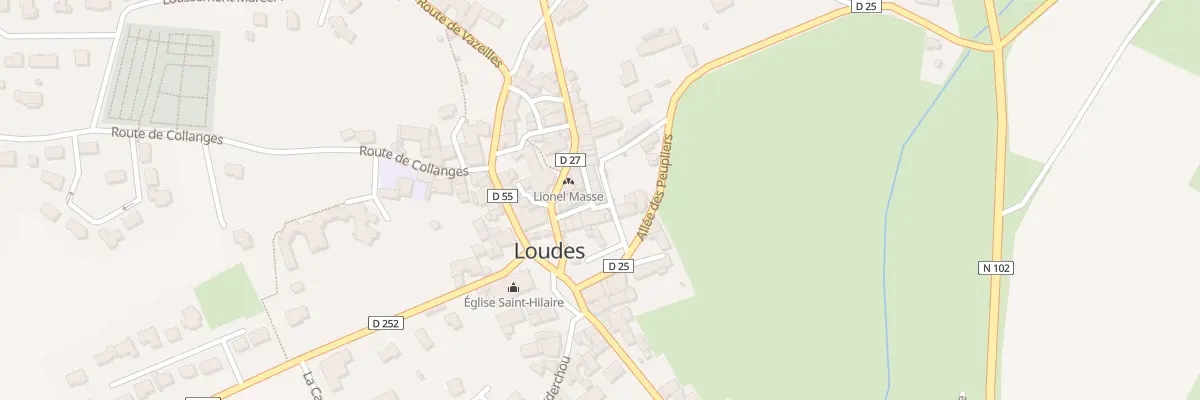 Plan du 1 Rue du Presbytère à Loudes