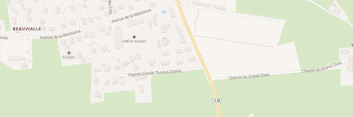 Plan du 4 Che Claude Thomas Dupuy à Ambert