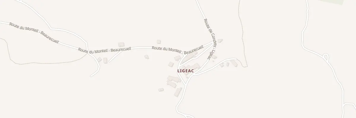 Plan du 5004 Ligeac à Saint Bonnet-Laval