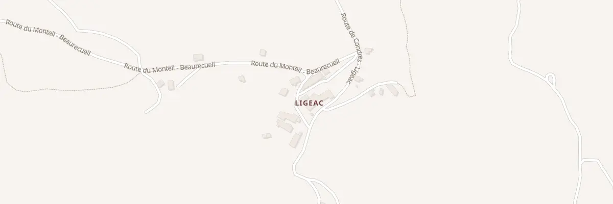 Plan du 5007 Ligeac à Saint Bonnet-Laval
