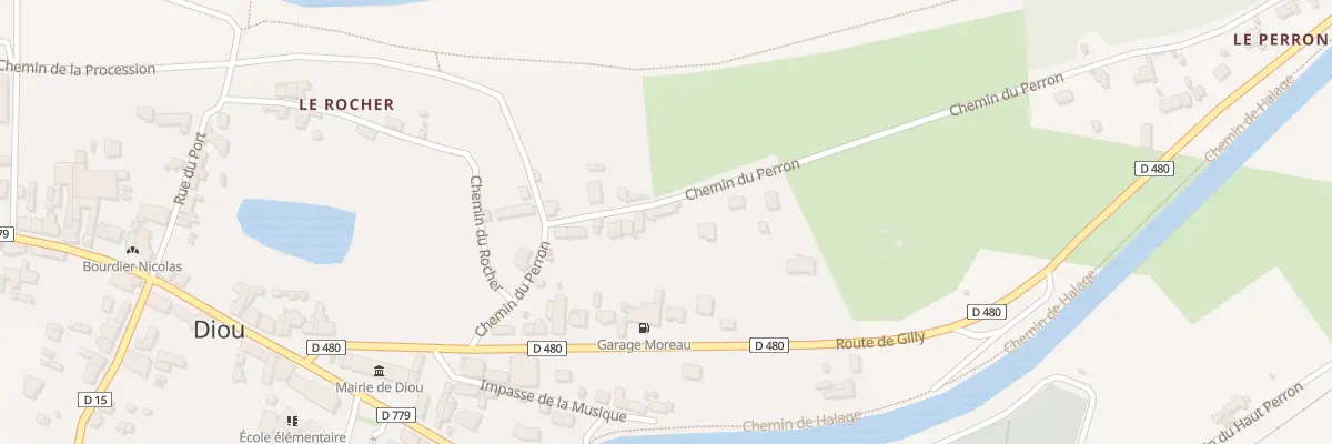 Plan du 14 Che du Perron à Diou