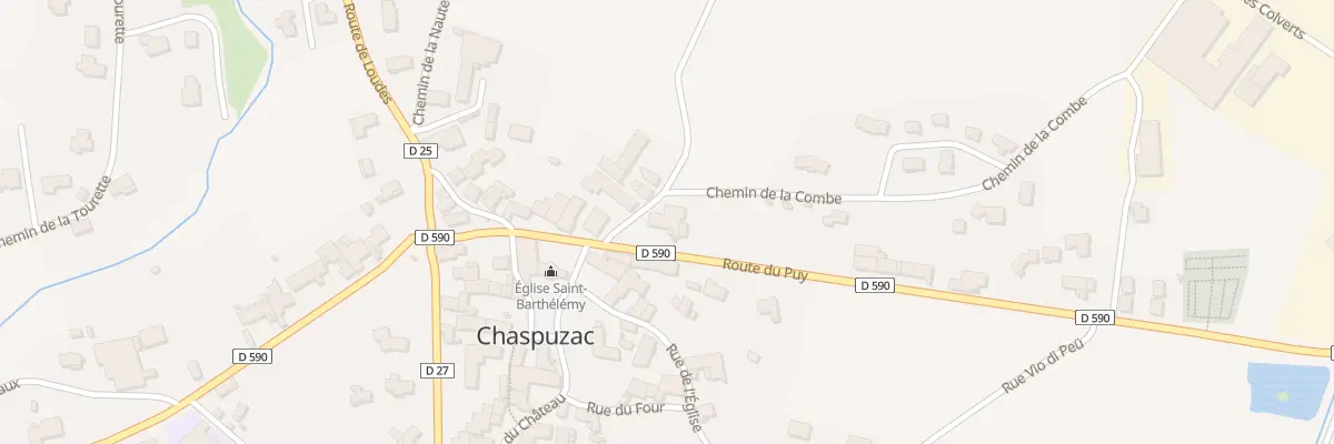 Plan du 15 Rte du Puy à Chaspuzac