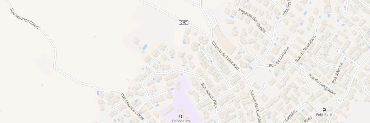Plan du 20 Rue des Oiseaux à Frontignan