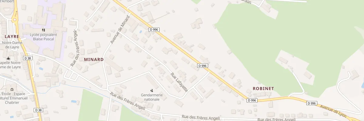 Plan du 52 Av de Lyon à Ambert