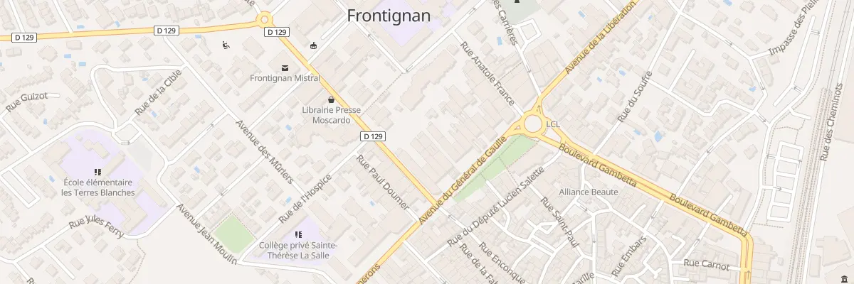 Plan du 9B Av Gen de Gaulle à Frontignan