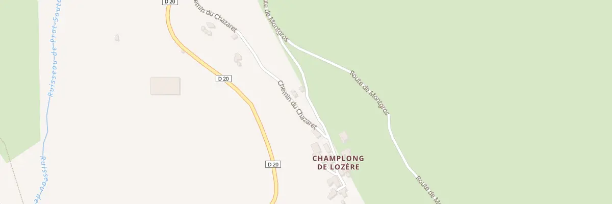 Plan du 341 Che du Chazaret à Pont de Montvert - Sud Mont Lozère