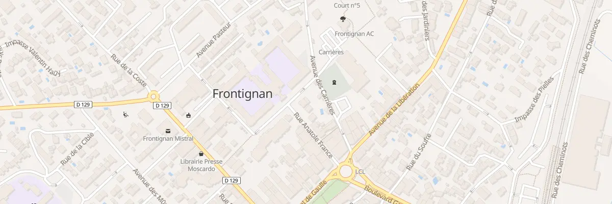 Plan du 14 Rue Anatole France à Frontignan