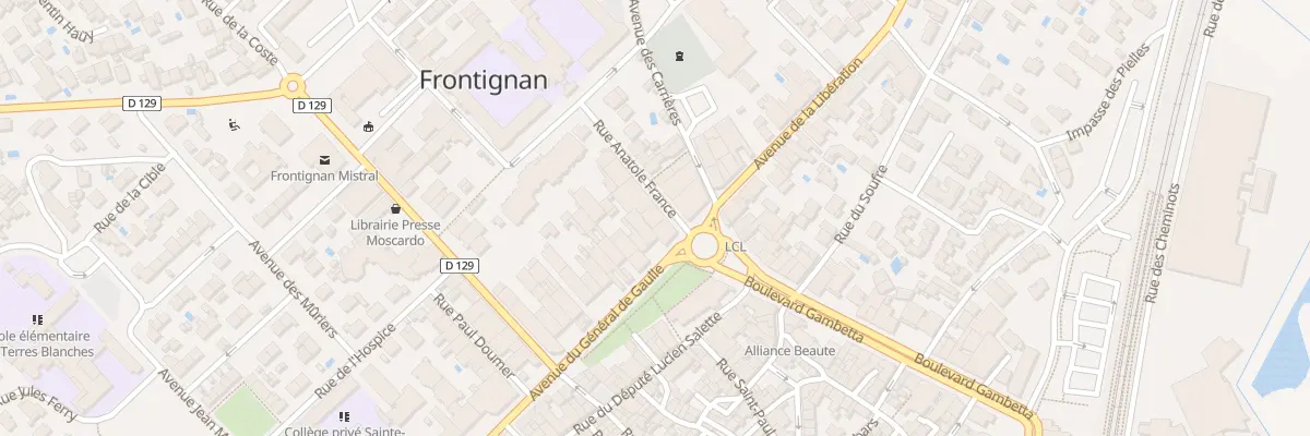 Plan du 9178 Rue Anatole France à Frontignan