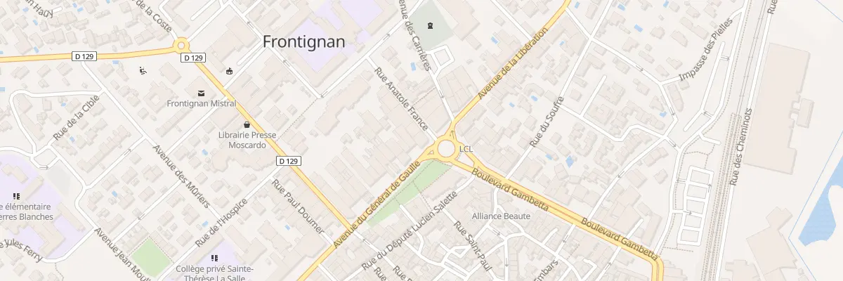 Plan du 1 Rue Anatole France à Frontignan