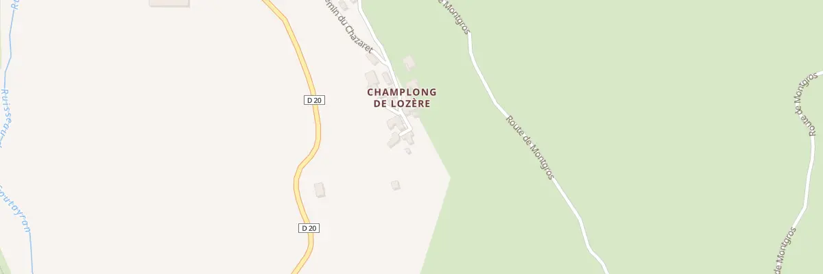 Plan du 5462 Champlong de Lozere Villag à Pont de Montvert - Sud Mont Lozère
