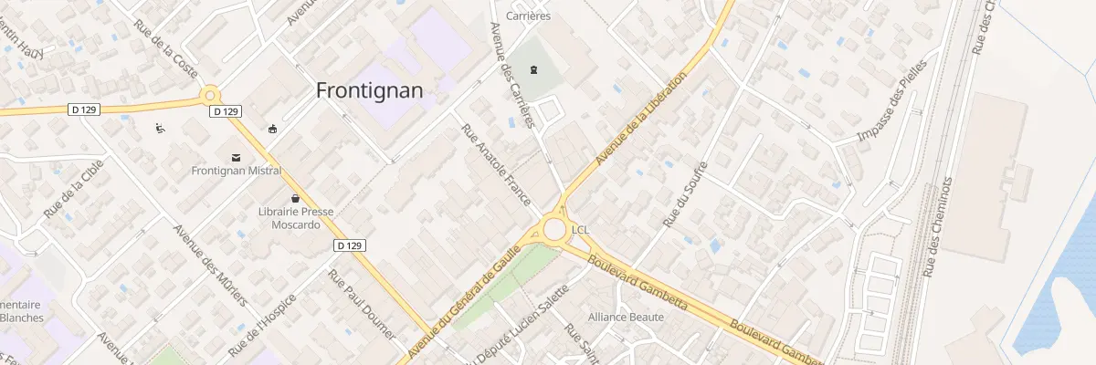 Plan du 2 Rue Anatole France à Frontignan
