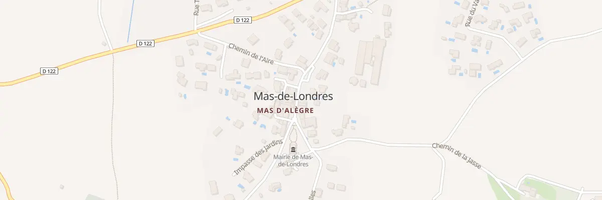 Plan du 225 Rue du Mas d Alegre à Mas-de-Londres