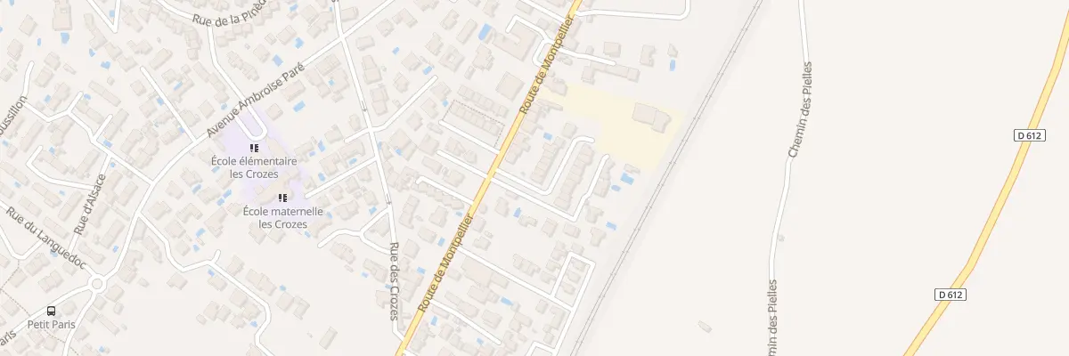 Plan du 20A Rte de Montpellier à Frontignan