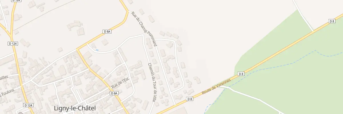Plan du 8 Rue des Anciens d’Algerie à Ligny-le-Châtel