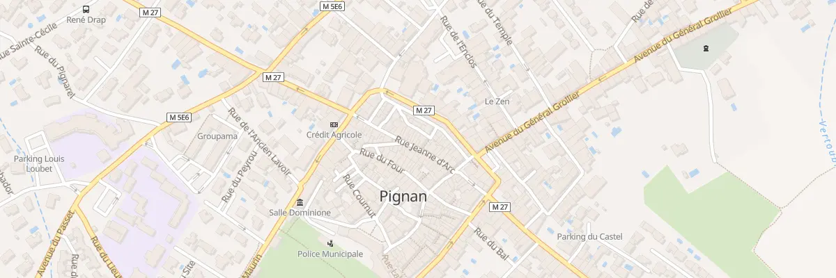 Plan du 16 Rue Jeanne d’Arc à Pignan