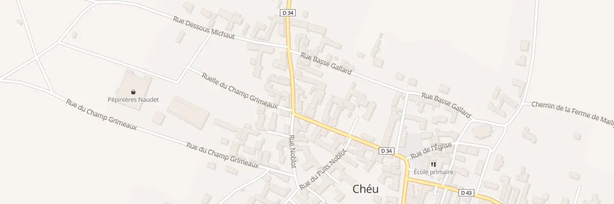 Plan du 16 Gr Grande Rue à Chéu