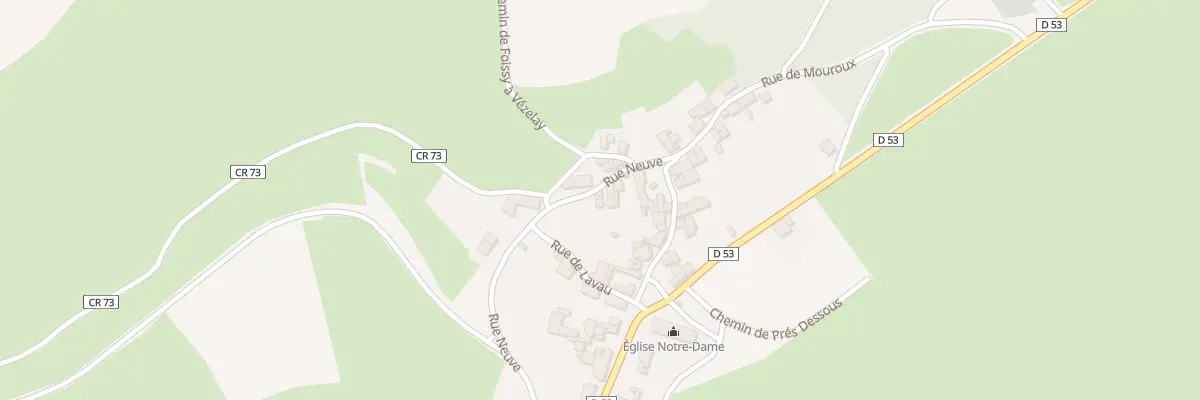 Plan du 28 Rue Neuve à Foissy-lès-Vézelay