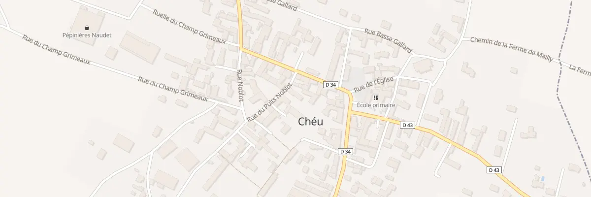 Plan du 5 Rue du Puits Noblot à Chéu