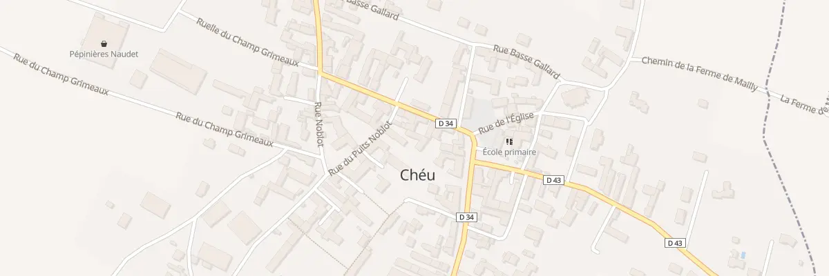 Plan du 3 Rue du Puits Noblot à Chéu