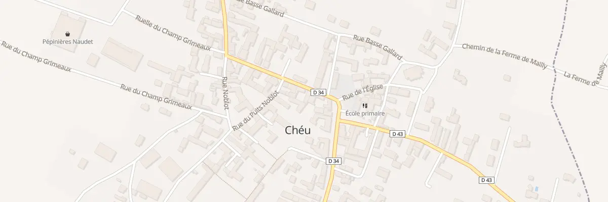 Plan du 1 Gr Grande Rue à Chéu