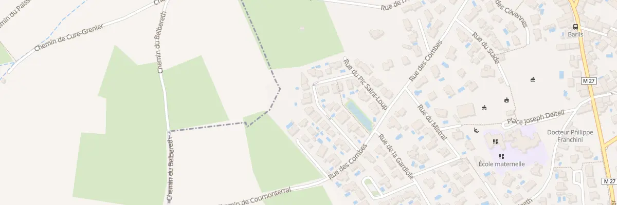 Plan du 17 Rue de l’Hortus à Saussan