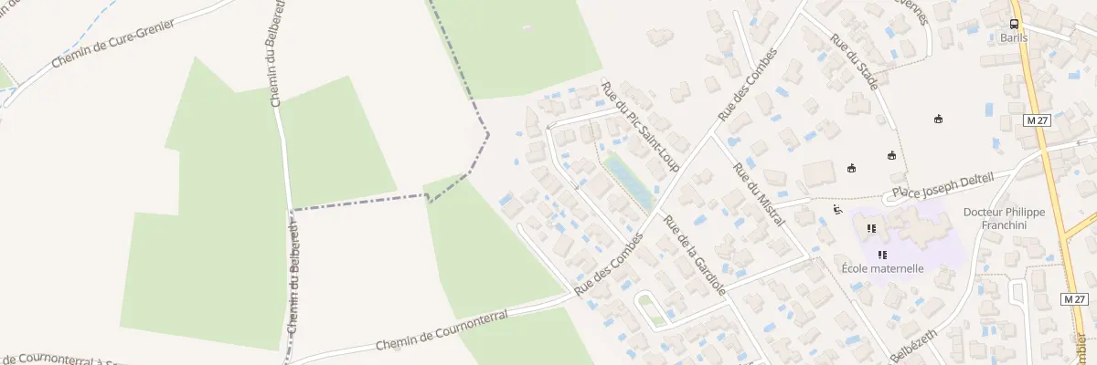 Plan du 13 Rue de l’Hortus à Saussan
