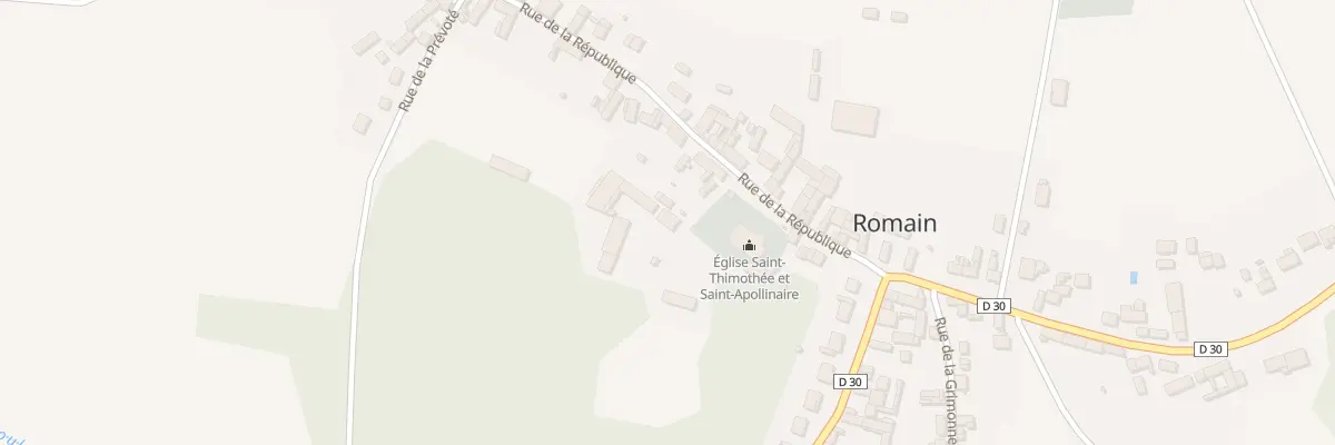Plan du 11 Rue de la Republique à Romain