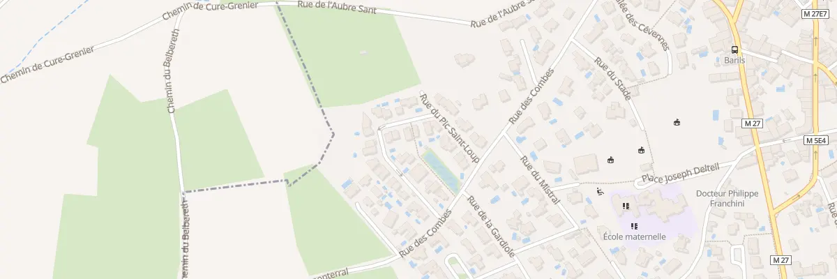 Plan du 20 Rue de l’Hortus à Saussan
