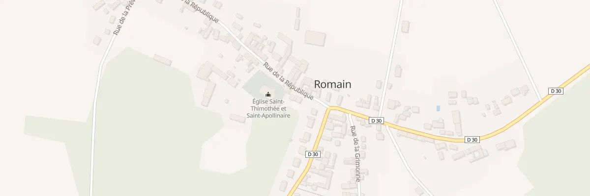 Plan du 3 Rue de la Republique à Romain