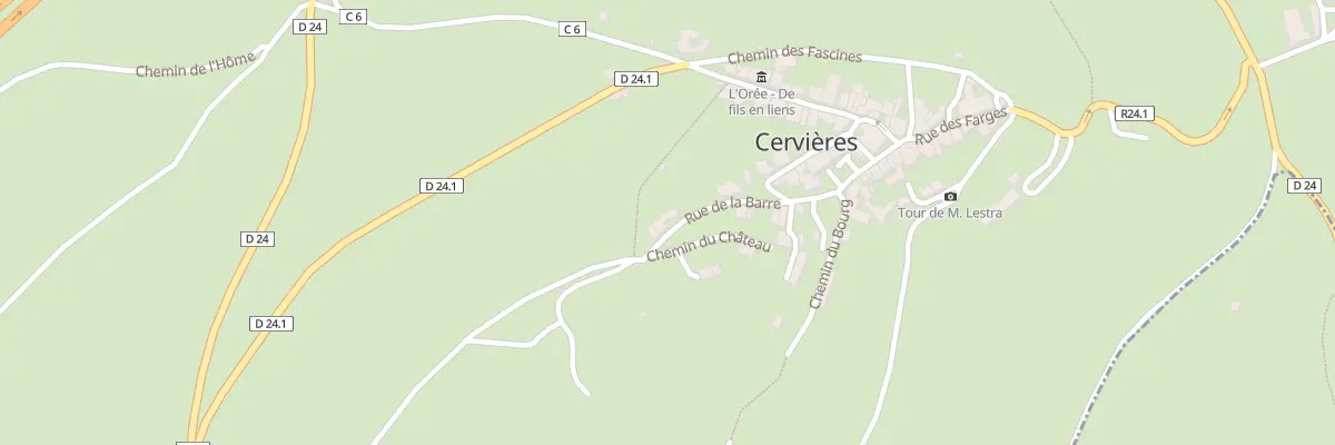 Plan du 10 Rue de la Barre à Cervières