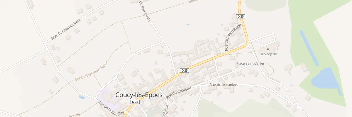 Plan de la Rue de Samoussy à Coucy-lès-Eppes