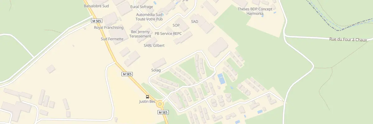 Plan de Av Justin Bec à Saint-Georges-d’Orques