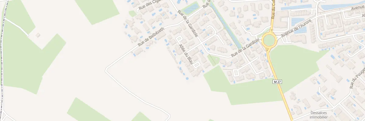 Plan du 21 All du Biau à Saussan
