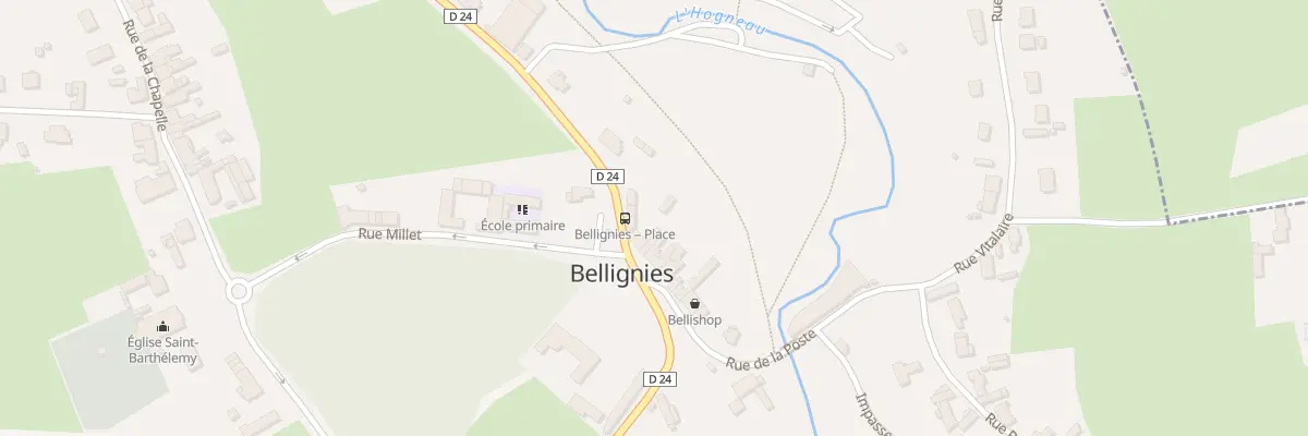 Plan du 14 Rue de la Place à Bellignies