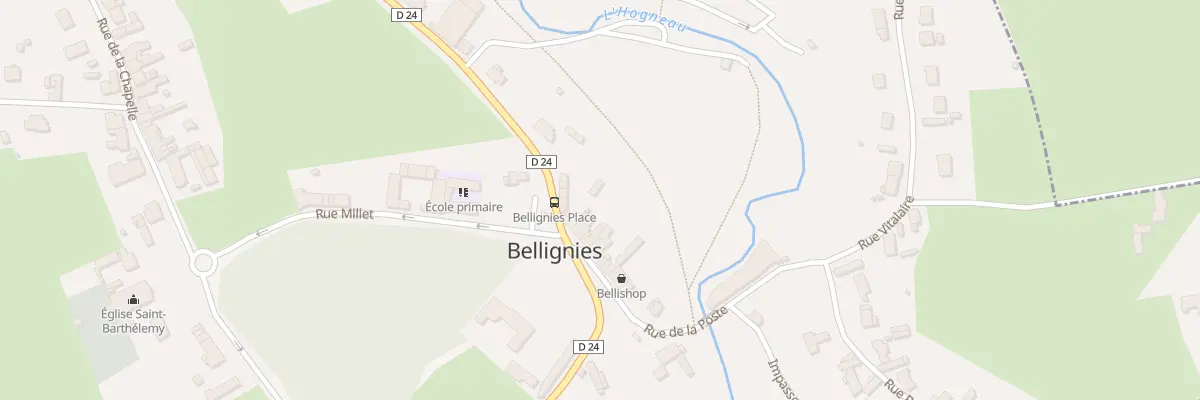 Plan du 12 Rue de la Place à Bellignies