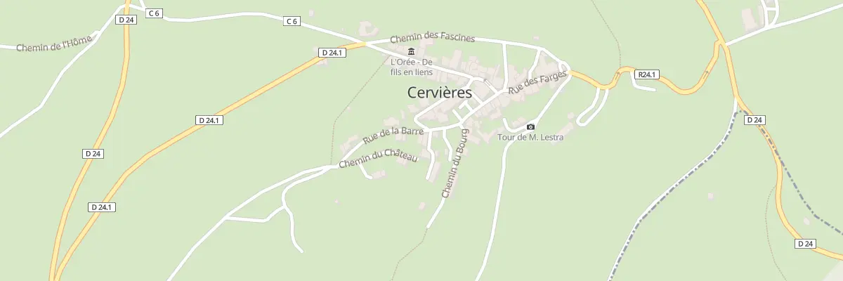Plan du 1 Rue de la Barre à Cervières