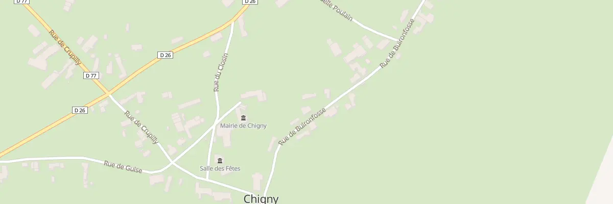 Plan du 5 Rue de Buironfosse à Chigny
