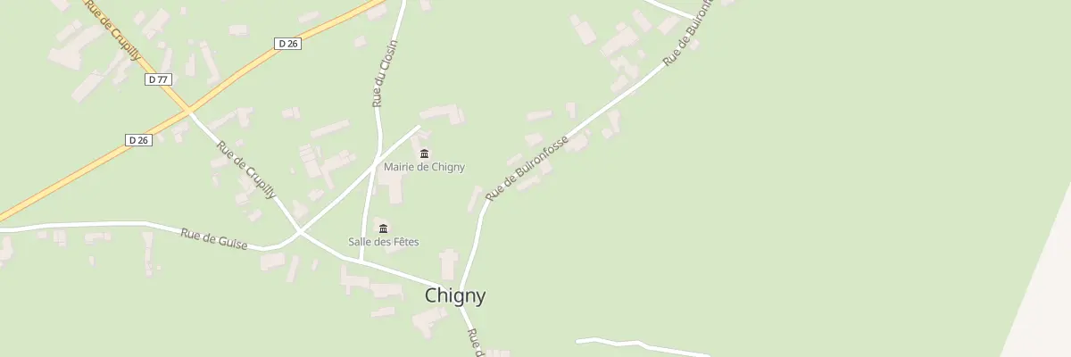 Plan du 2 Rue de Buironfosse à Chigny