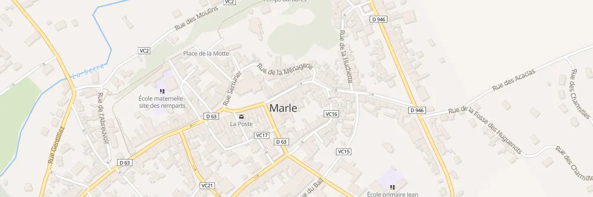 Plan de la Rue Notre-Dame à Marle