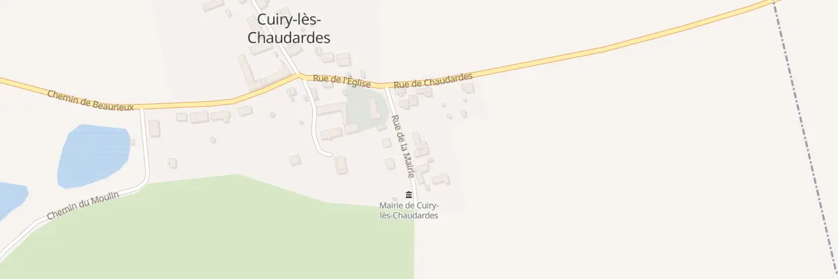 Plan du 1 Rue de la Mairie à Cuiry-lès-Chaudardes