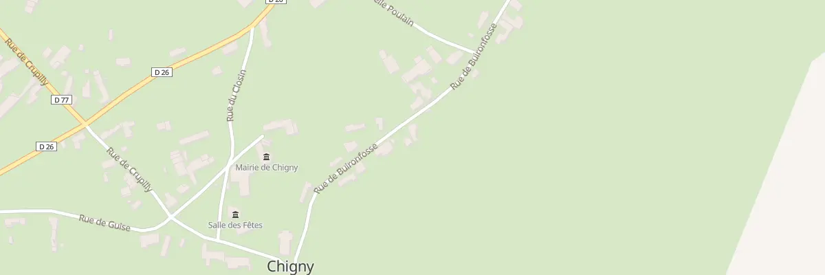Plan du 4 Rue de Buironfosse à Chigny