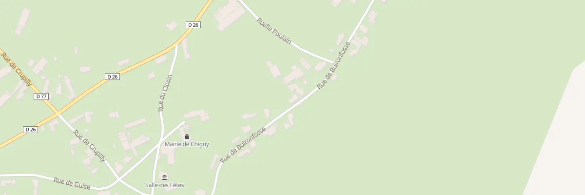 Plan du 9 Rue de Buironfosse à Chigny