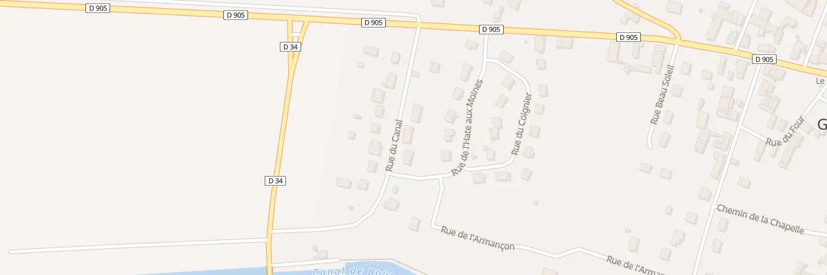 Plan du 9 Rue du Canal à Germigny
