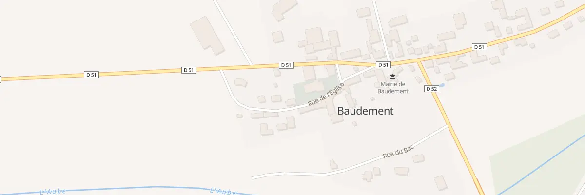 Plan du 1 Rue de l’Eglise à Baudement