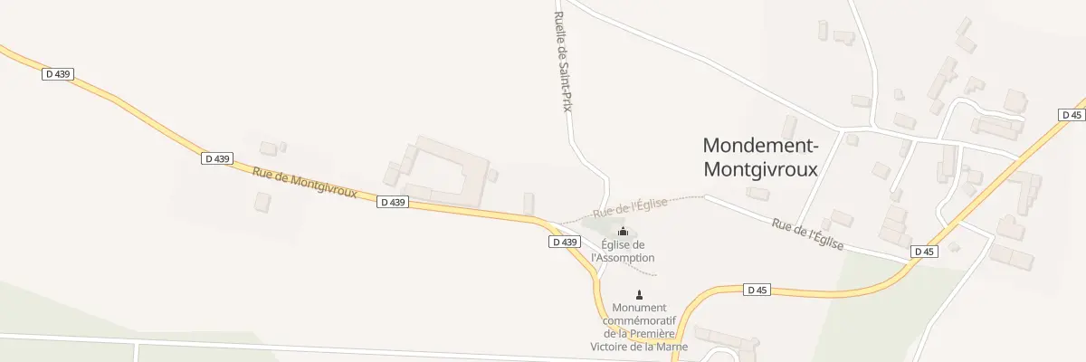 Plan du 1 Rue de Montgivroux à Mondement-Montgivroux