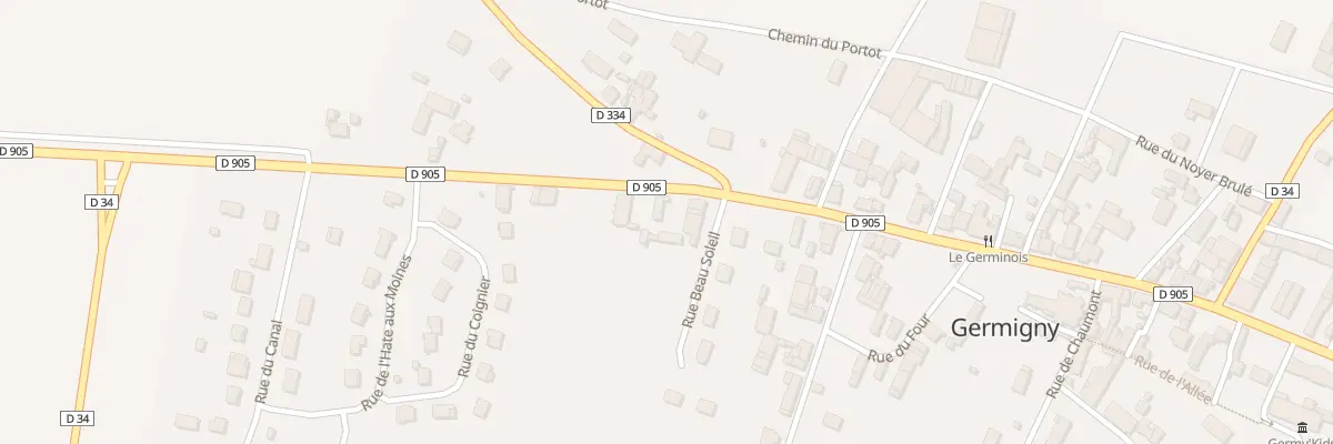 Plan du 25 Rte de St Florentin à Germigny